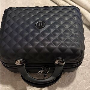 Diamond Pattern Travel Case with Dual Handles